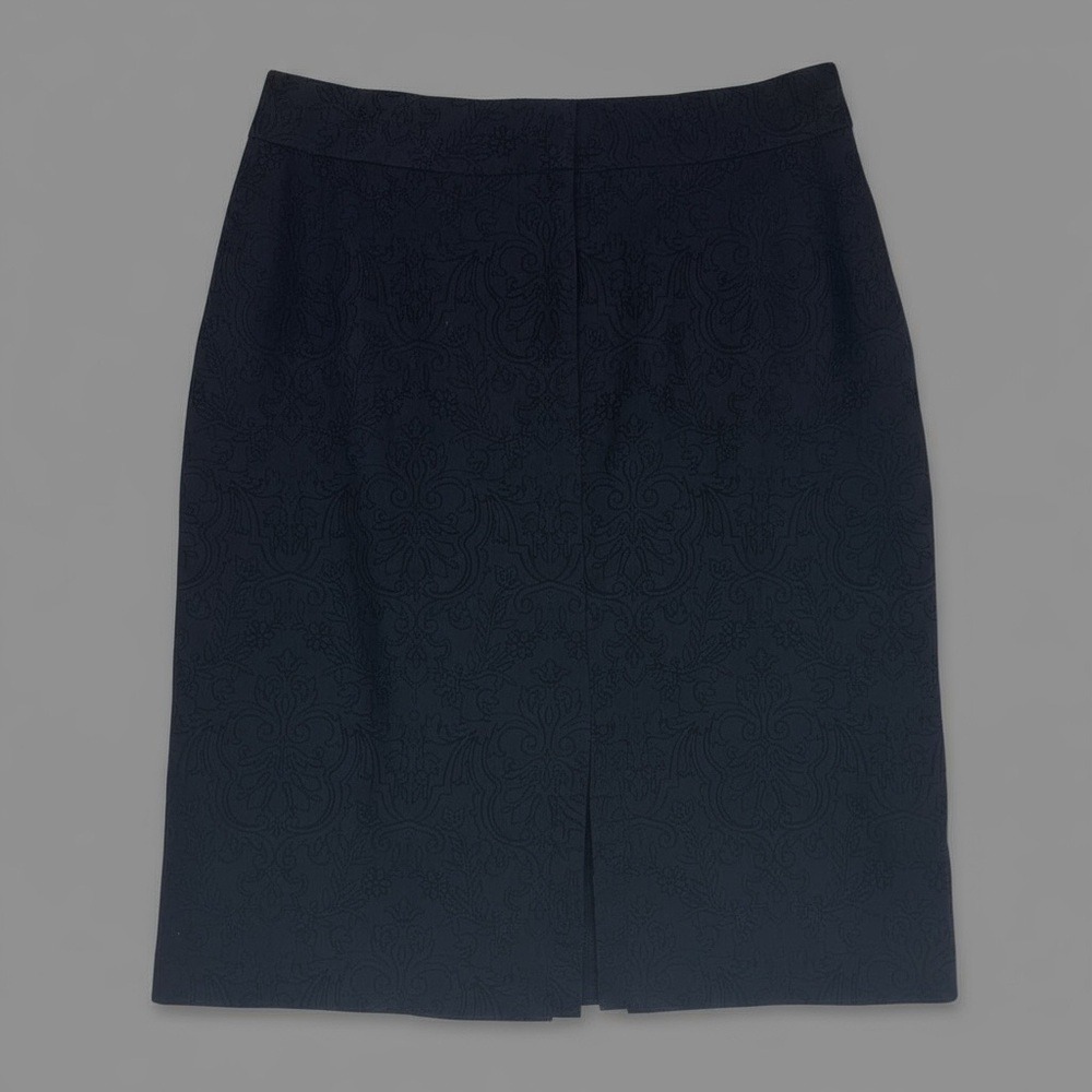 Vintage Central‎ Falls Black Jacquard Pencil Skirt Women's 6 USA 🇺🇸